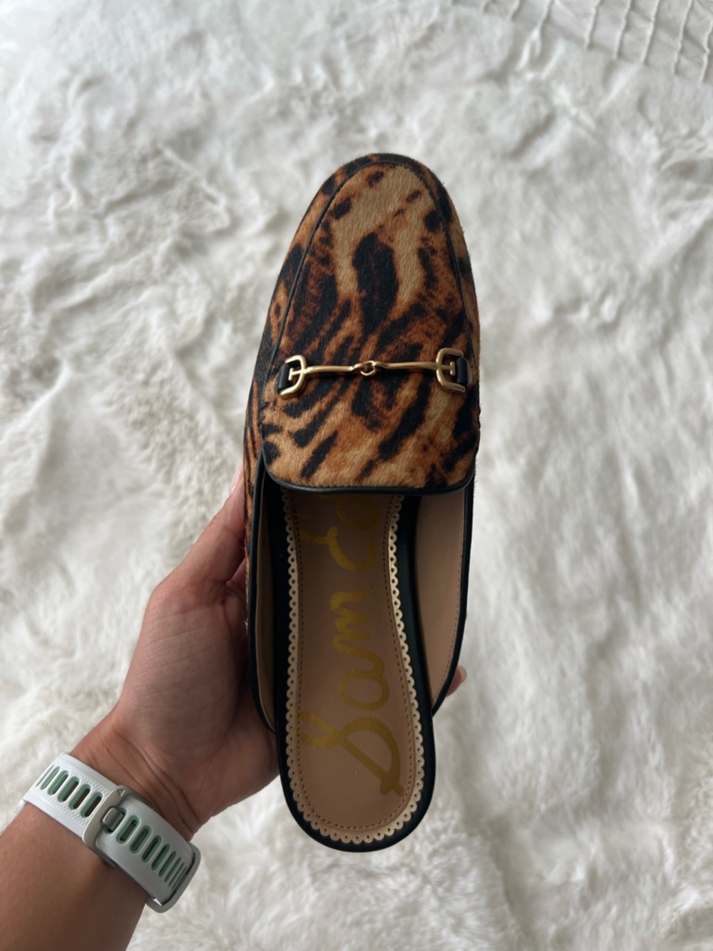 Nordstrom Leopard Print Leather Mule with Gold Horsebit